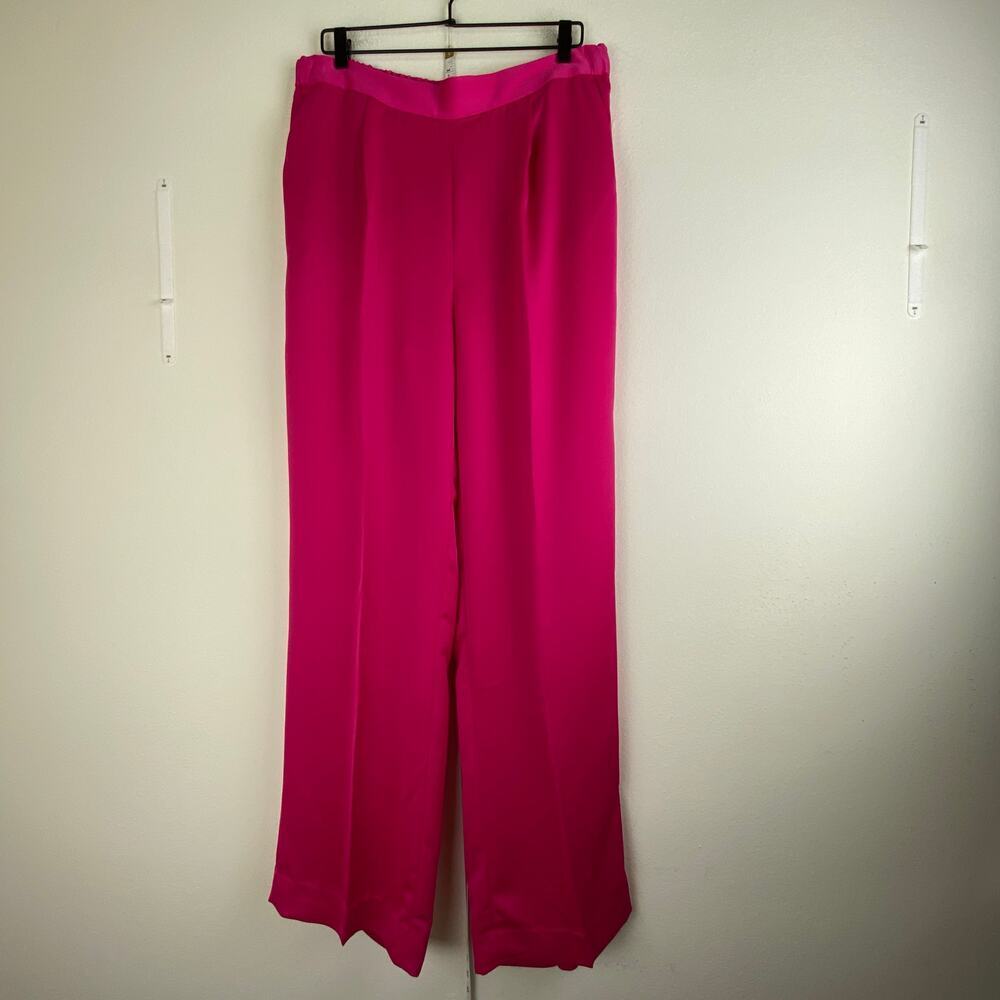 Banana Republic Satin Wide Leg Pants Pink LT Tall 34” Inseam - Picture 8 of 16